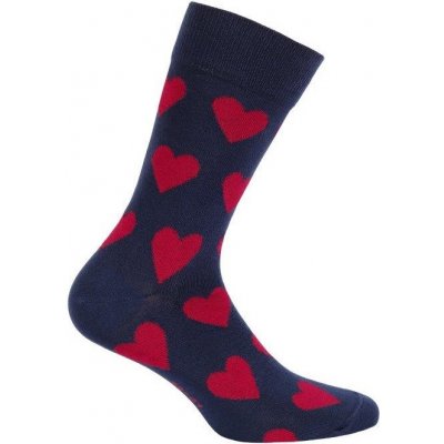 Veselé barevné bavlněné ponožky se srdíčkem – Zboží Mobilmania