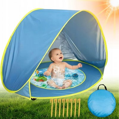Dewur 2-4 lůžkový stan plážový pop-up ochrana UV kemp pláž zahrada – Zboží Dáma