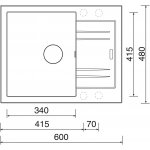 Sinks LINEA 600 N Metalblack – Zboží Mobilmania