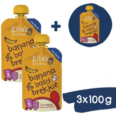 Ella's Kitchen BIO Snídaně banán a jogurt 3 x 100 g – Zboží Dáma