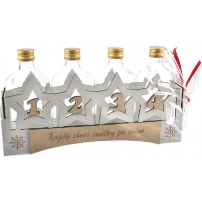 Lahev sklo stojan dřevo adventní neděle... 33x18,5x6,5 cm – Hledejceny.cz