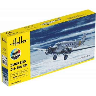 Junkers Ju-52/3M obsahuje barvy a lepidlo Heller 56380 1:72