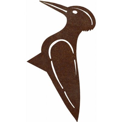 CORGARDEN Zahradní dekorace datel 28 x 18 cm, corten CORGARDEN 1047 – Zboží Dáma