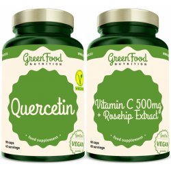 GreenFood Nutrition Quercetin 90 kapslí + Vitamin C 500mg 60 kapslí