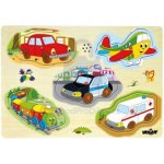 Woody puzzle muzikální dopravní prostředky zvukové set 5 dílků – Zbozi.Blesk.cz