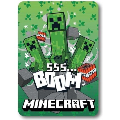 FARO Fleece deka Minecraft Boom – Sleviste.cz