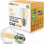 Berge LED žárovka E27 G45 4W 340Lm filament teplá bílá – Hledejceny.cz