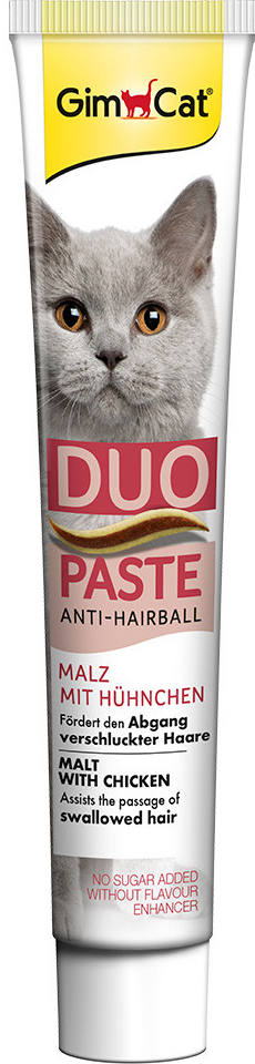 Gimcat Duo Antihairball pasta se sladem & kuřetem 3 x 50 g