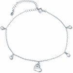 Olivie stříbrný řetízek na nohu srdíčko 5090 – Zboží Mobilmania