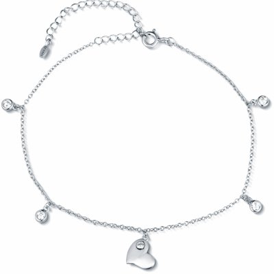 Olivie stříbrný řetízek na nohu srdíčko 5090 – Zboží Mobilmania