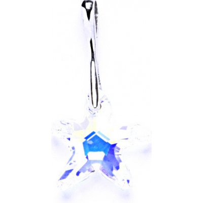 Čištín Stříbrný přívěšek Swarovski krystal mořská hvězda AB crystalP 1295