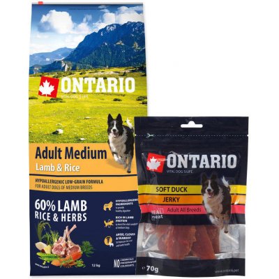 Ontario Adult Medium Lamb & Rice 14,25 kg – Hledejceny.cz