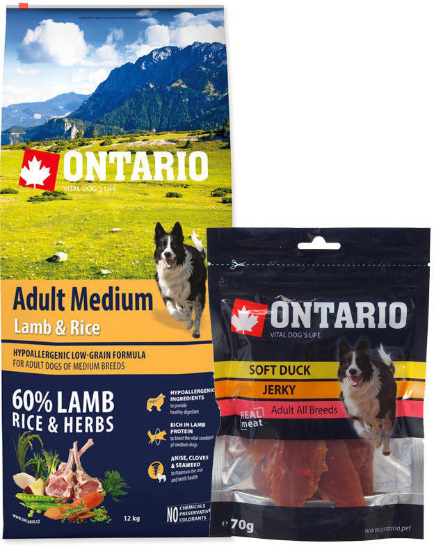 Ontario Adult Medium Lamb & Rice 14,25 kg