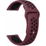 Eternico Sporty Universal Quick Release 22mm Solid Black and Bordo AET-U22SP-BlBo – Zboží Živě