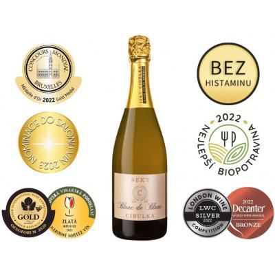 Vino Cibulka Sekt Blanc de Blanc - 100% Chardonnay Brut 0,75 l – Hledejceny.cz