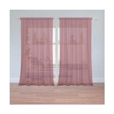 Sablio Záclony Tmavě červená: 2ks 150x250cm – Hledejceny.cz