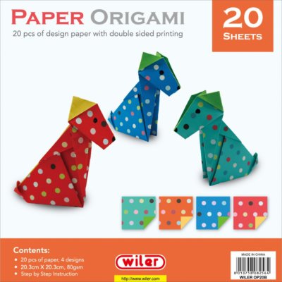 WILER Origami papír,20,3x20,3cm 20ks/80g OP20B – Zboží Dáma