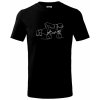 Dětské tričko Kitebell posilování jedním tahem tričko dětské bavlněné černá