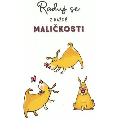 Pohlednice Raduj se - pejsek – Zboží Dáma