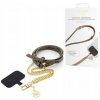 Pouzdro a kryt na mobilní telefon Pouzdro Guess Crossbody Popruh PU 4G Chain with Charm Gold/ hnedé