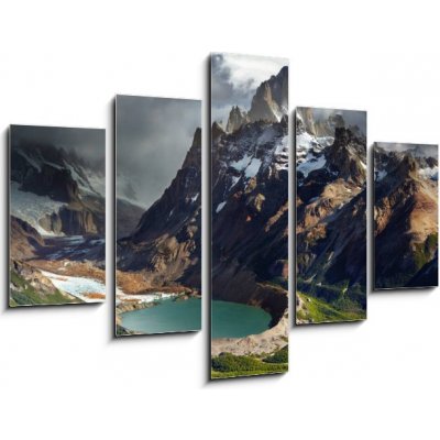 Obraz 5D pětidílný - 150 x 100 cm - Mount Fitz Roy, Patagonia, Argentina Mount Fitz Roy, Patagonie, Argentina