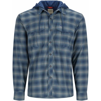 SIMMS košile s kapucí ColdWeather hoody Neptune MC Plaid