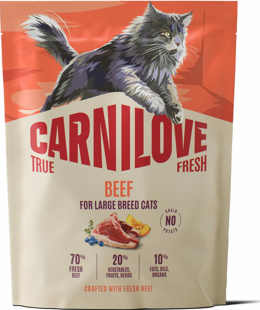 CARNILOVE TRUE FRESH CAT DRY BEEF FOR ADULT LARGE BREEDS 0,4 kg