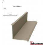 Lemování ke zdi horní rš: 250mm délka 2m (okapnice RAL nebo jiné) – Hledejceny.cz