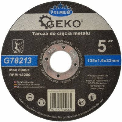 Řezný kotouč na ocel 125 x 1,6 x 22,23 mm INOX GEKO G78213 – Zbozi.Blesk.cz