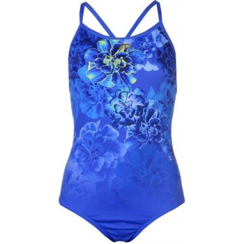Slazenger Becky Adlington Recordbreaker Swimsuit Ladies Blue Flower