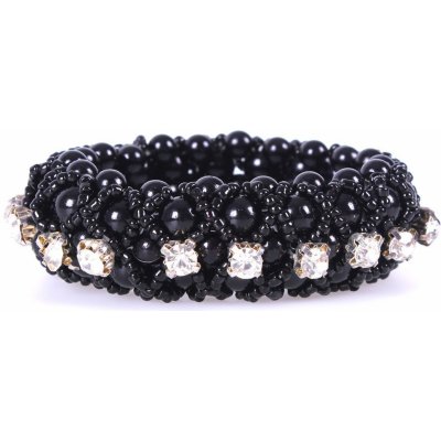 QHP Gumička do vlasů Diamond černá – Zboží Dáma