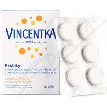 VINCENTKA Vincentka Pastilky ovocné 18ks