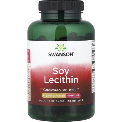 Swanson Soy Lecithin Non-GMO, Sójový lecitin, 1200 mg, 90 softgel kapslí – Hledejceny.cz