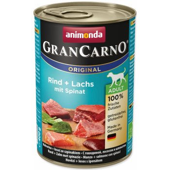 Animonda Gran Carno Fleisch Adult losos & špenát 6 x 400 g