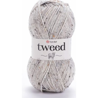 YarnArt pletací příze TWEED 221 přírodní s barevnými nopky, 100g/300m – Zboží Dáma