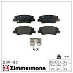 Sada brzdových destiček, kotoučová brzda ZIMMERMANN 26484.155.2