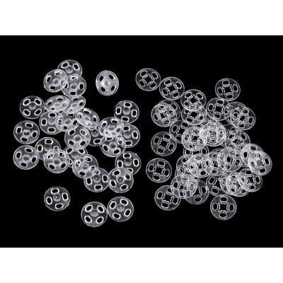 Plastové patentky / stiskací knoflíky transparentní Ø10 mm, malé, transparent (bal. 10) – Zboží Dáma