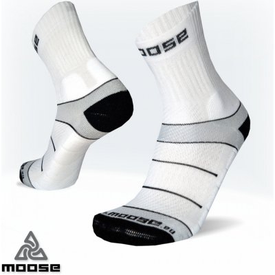 Moose MOTION NEW sportovní běžecké ponožky bílá – Zboží Mobilmania