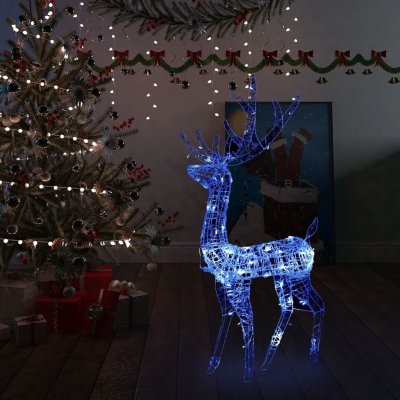 vidaXL Vánoční dekorace akrylový sob 140 LED 120 cm modré světlo – Zboží Mobilmania