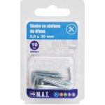 skoba se závitem do dřeva 30x2,6mm Zn (10ks) – Hledejceny.cz