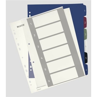 Plastové rozlišovače Leitz Style - A4+, barevné, 1-6, sada 6 ks – Hledejceny.cz