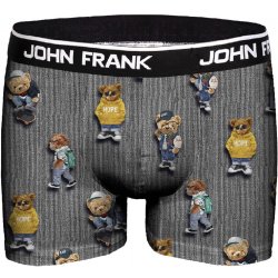 John Frank pánské boxerky JFBD325-COOL TEDDY šedé