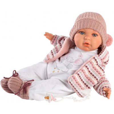 Llorens 42406 BABY JULIA realistická se zvuky a měkkým látkovým tělem 42 cm