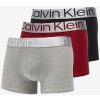 Boxerky, trenky, slipy, tanga Calvin Klein reconsidered steel cotton trunk black 3 pack
