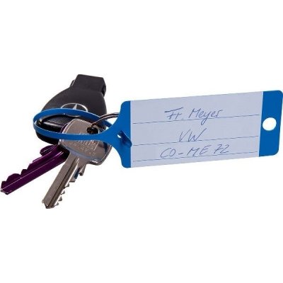 Přívěsek na klíče visačky na klíče se štítkem a poutkem modré 100 ks – Zboží Mobilmania