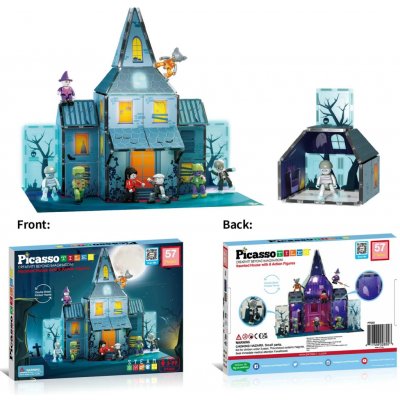 PicassoTiles Strašidelný dům - magnetická stavebnice – Zboží Živě