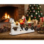 MagicHome Vánoční dekorace Santa s koněm LED 3xAA interiér – Hledejceny.cz