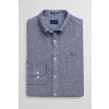 Pánská Košile Gant pánská košile D2. slim LINEN shirt BD modrá