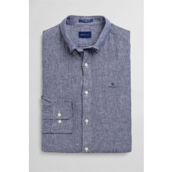 Gant pánská košile D2. slim LINEN shirt BD modrá