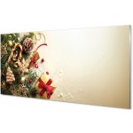 Obraz na skle Větvičky dárky perník kužely 100x50 cm – Hledejceny.cz